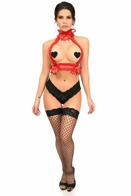 Kitten Collection Lace Double Strap Body Harness Daisy Corsets