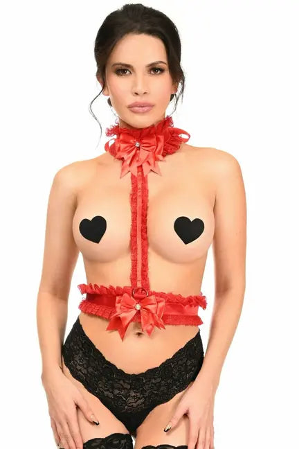 Kitten Collection Lace Single Strap Body Harness Daisy Corsets