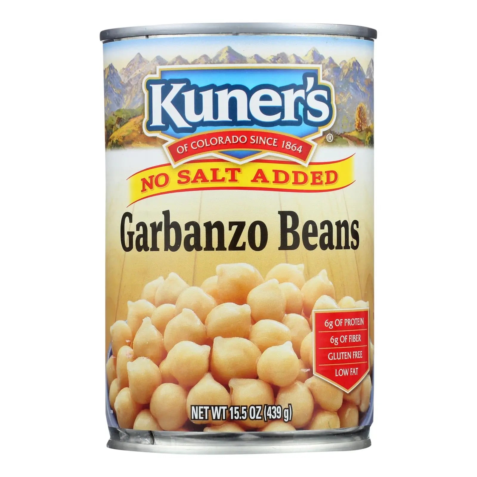 Kuner - Garbanzo Beans - No Salt Added - Case Of 12 - 15 Oz. Kuner