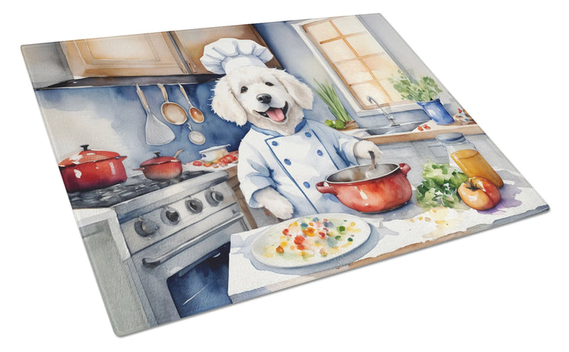 Kuvasz The Chef Glass Cutting Board Caroline's Treasures
