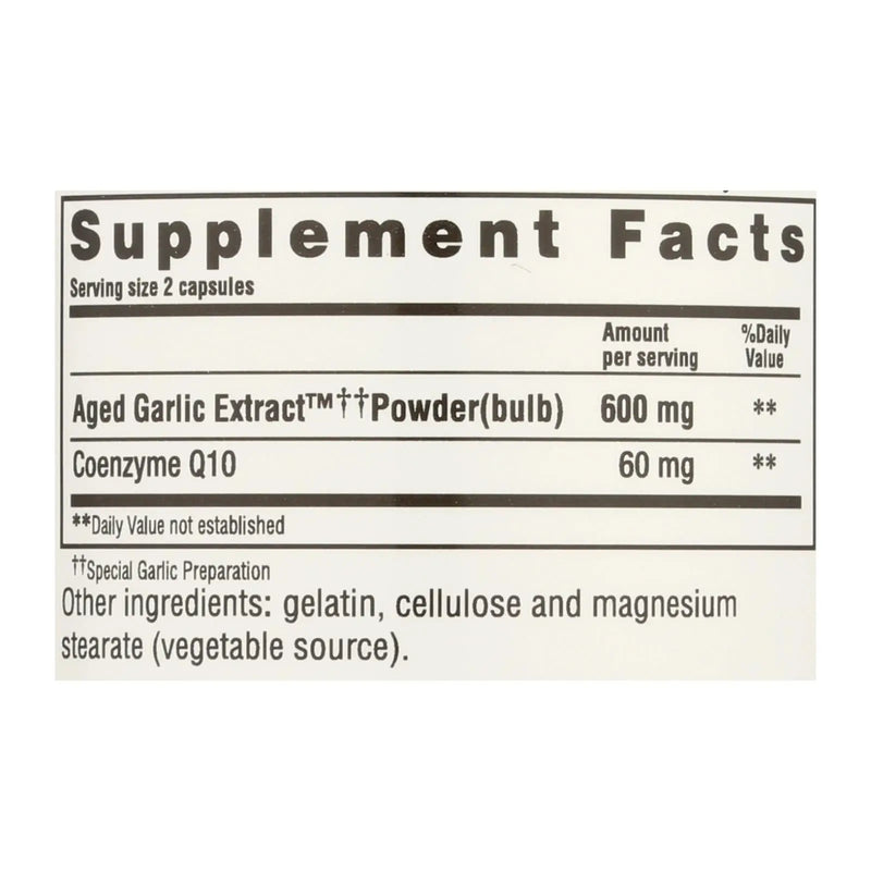 Kyolic - Aged Garlic Extract Coq10 Formula 110 - 100 Capsules Kyolic