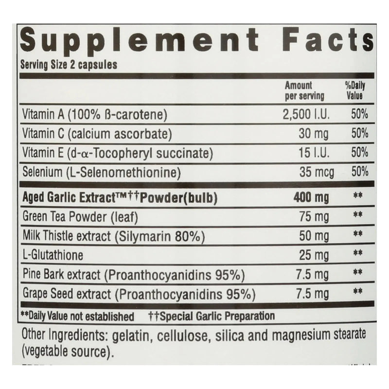 Kyolic - Aged Garlic Extract Detox And Anti-aging Formula 105 - 100 Capsules Kyolic