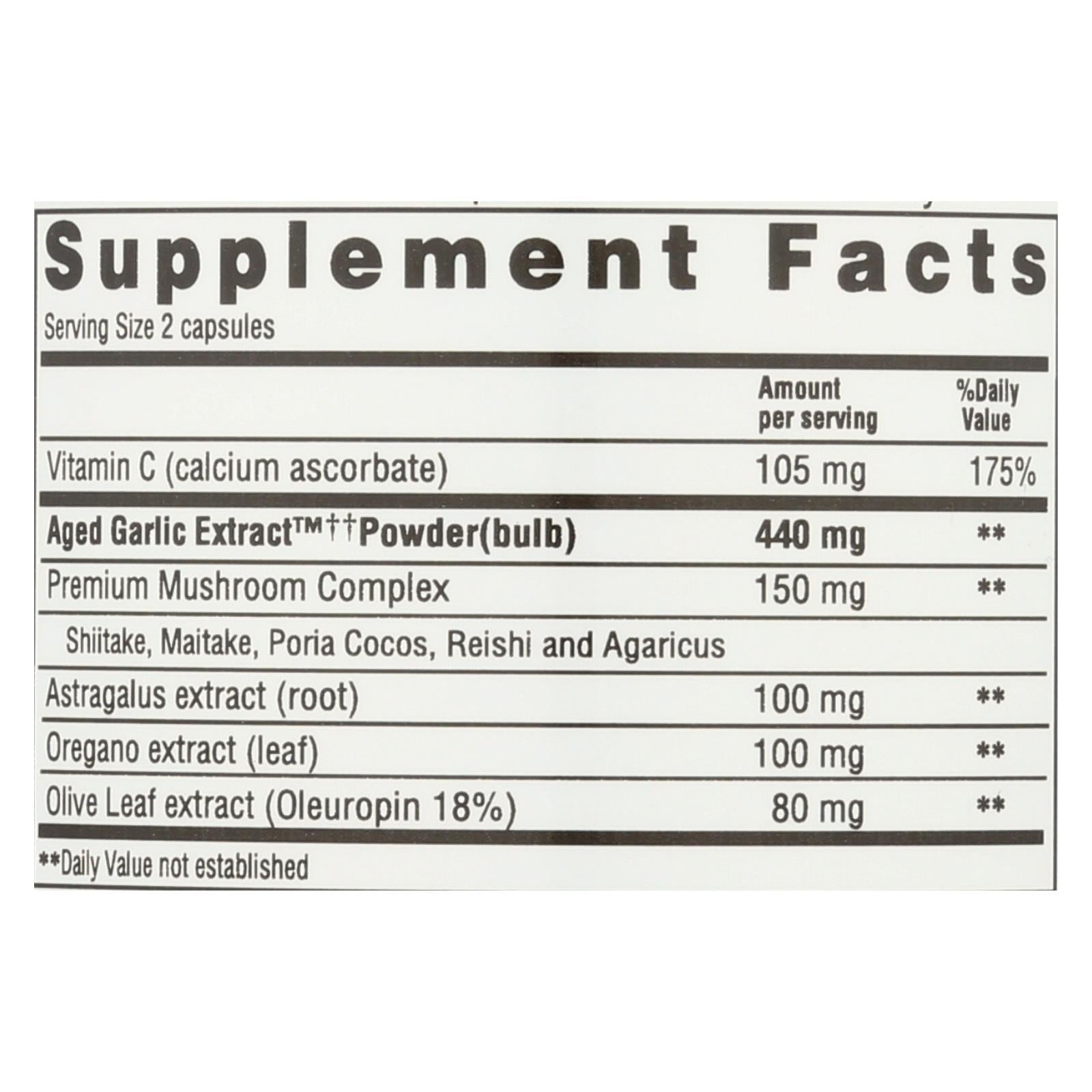 Kyolic - Aged Garlic Extract Immune Formula 103 - 200 Capsules Kyolic