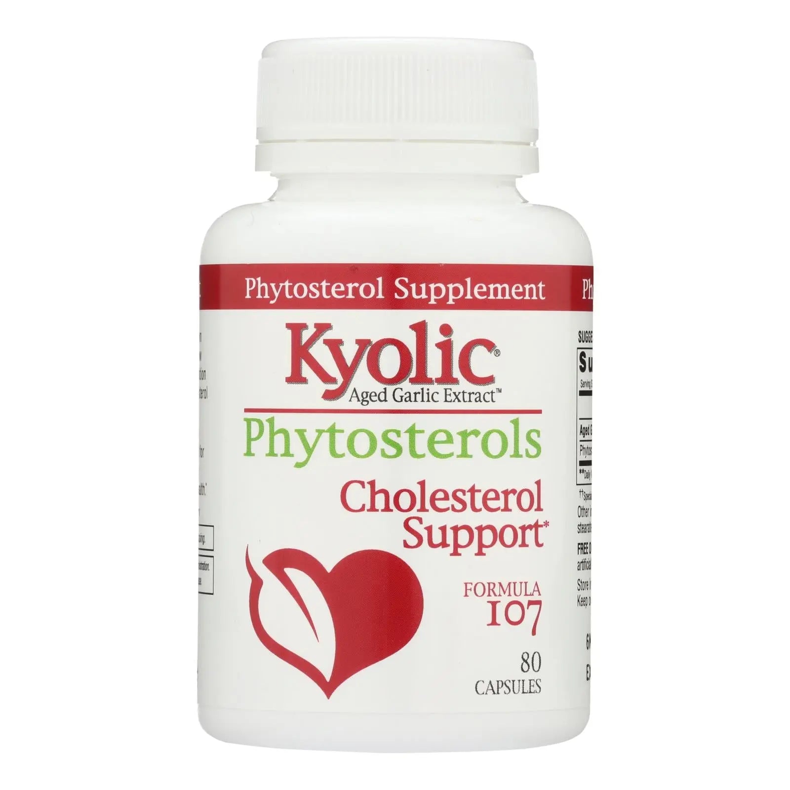 Kyolic - Aged Garlic Extract Phytosterols Formula 107 - 80 Capsules Kyolic