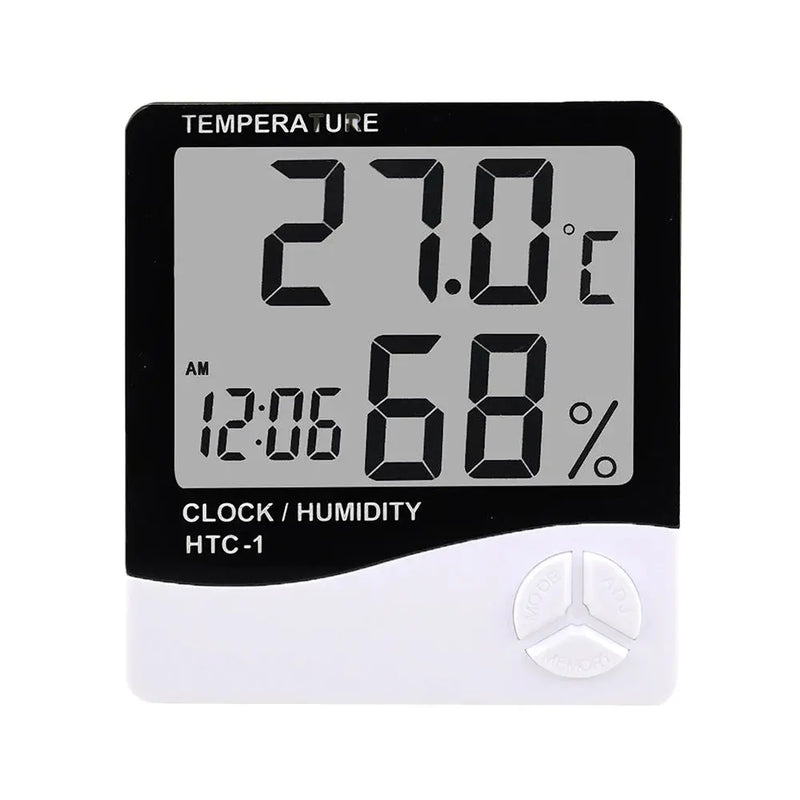 LCD Electronic Digital Temperature Humidity Meter Thermometer Hygrometer Indoor Outdoor Weather Station Clock HTC-1 HTC-2 GreatEagleInc