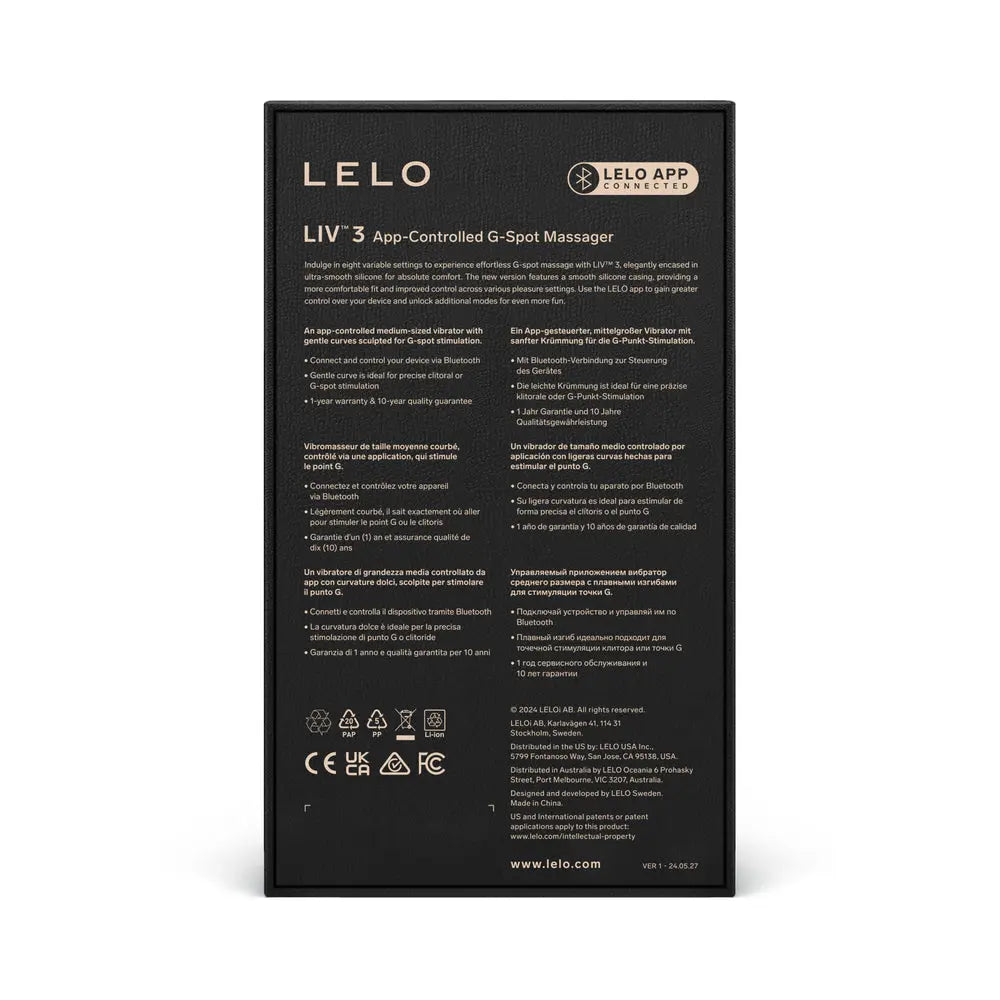 LELO LIV 3 App G-Spot Vibrator Plum LELO