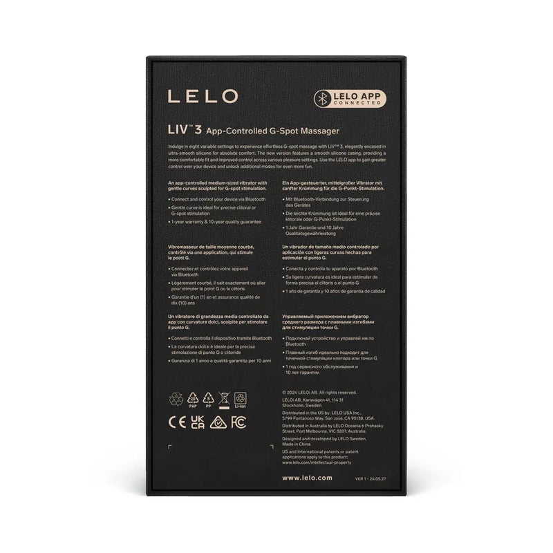 LELO LIV 3 App G-Spot Vibrator Plum LELO