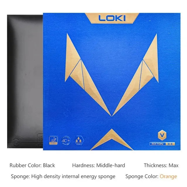LOKI RXTON 5 High Elasticity Table Tennis Rubber Sticky Red Ping Pong Rubber Pips In High-density Sponge Black Pingpong Rubber GreatEagleInc