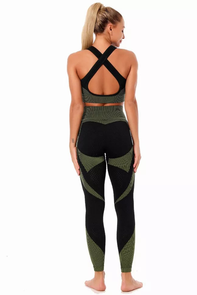 La Belle Fantastique Aura padded hollow high waist yoga sport (2 piece set) La Belle Fantastique