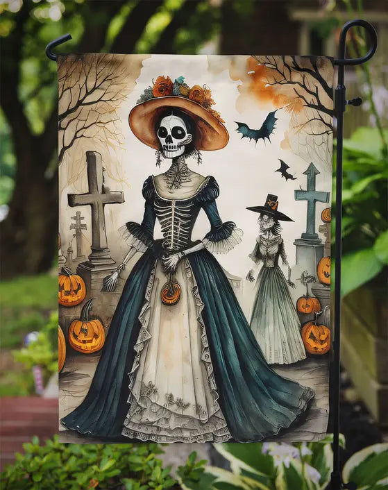 La Catrina Skeleton Spooky Halloween Garden Flag Caroline's Treasures