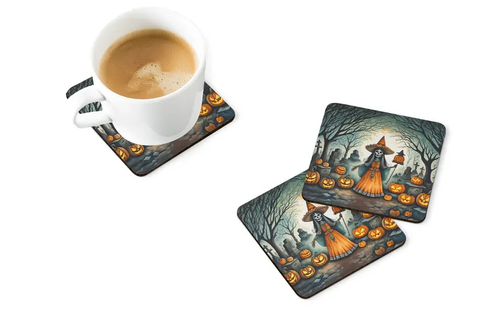 La Llorona Skeleton Spooky Halloween Foam Coasters Caroline's Treasures