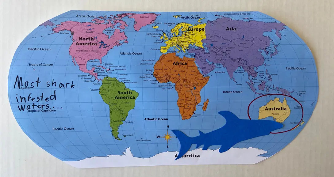 Labeled World- Practice Maps Creative Shapes