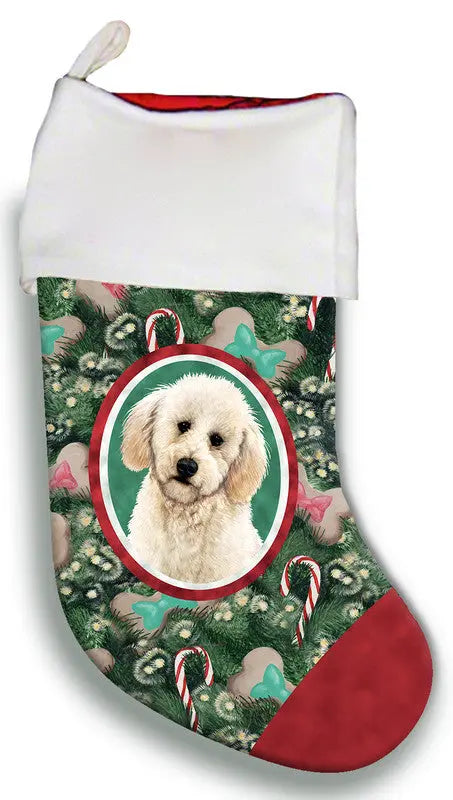 Labradoodle White- Best of Breed Christmas Stocking Best of Breed