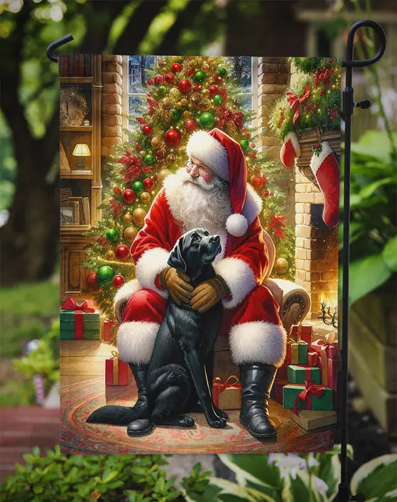 Labrador Retriever and Santa Claus Garden Flag Caroline's Treasures