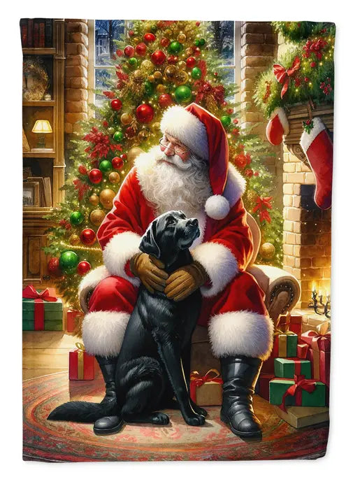 Labrador Retriever and Santa Claus Garden Flag Caroline's Treasures