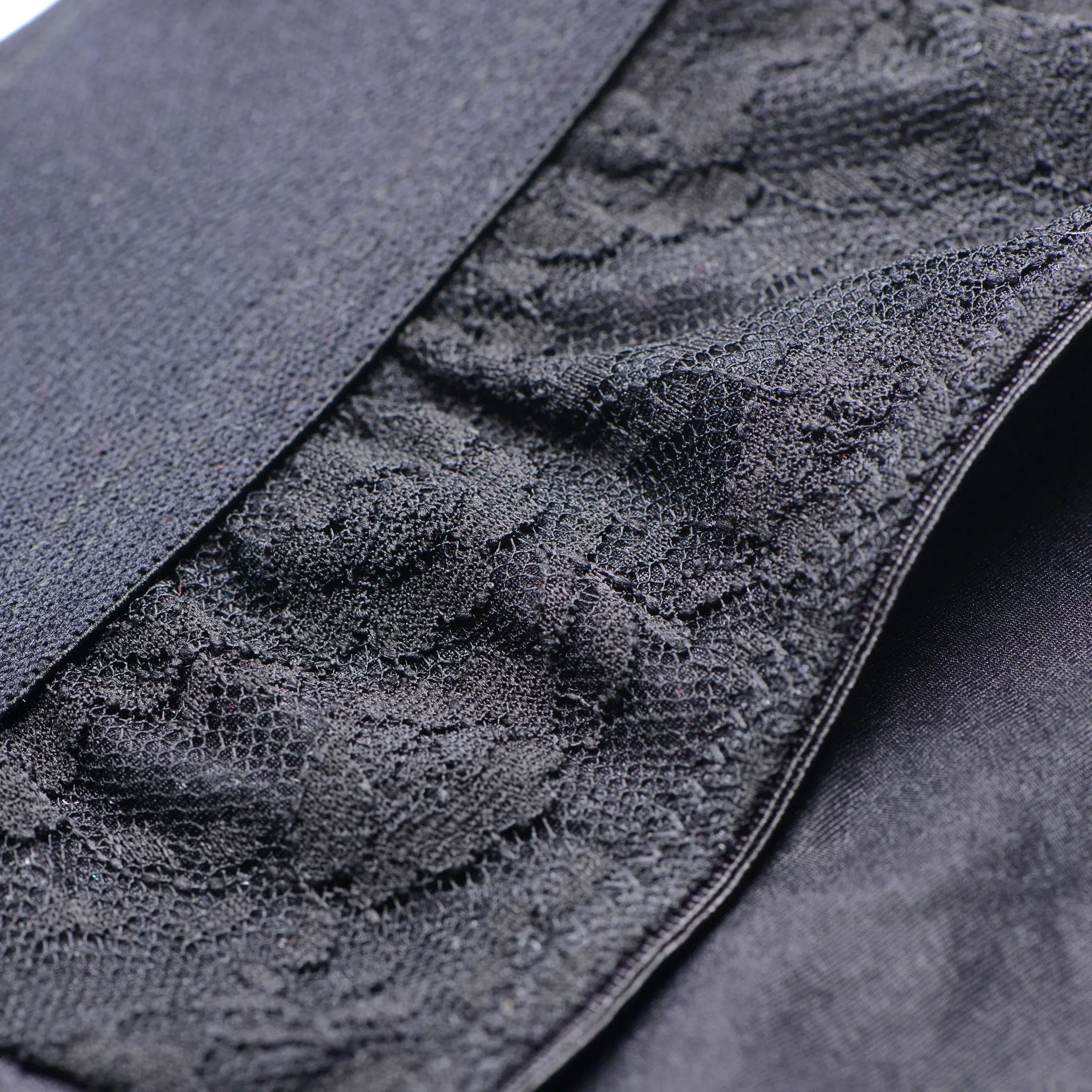 Lace Envy Black Crotchless Panty Harness XR Brands Strap U