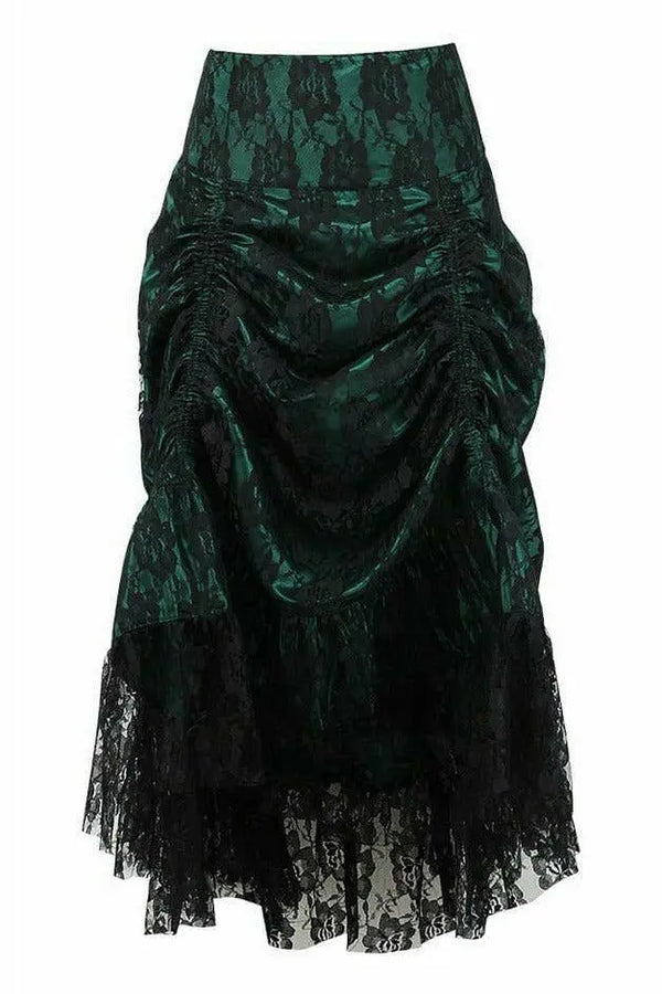 Lace Overlay Ruched Bustle Skirt Daisy Corsets