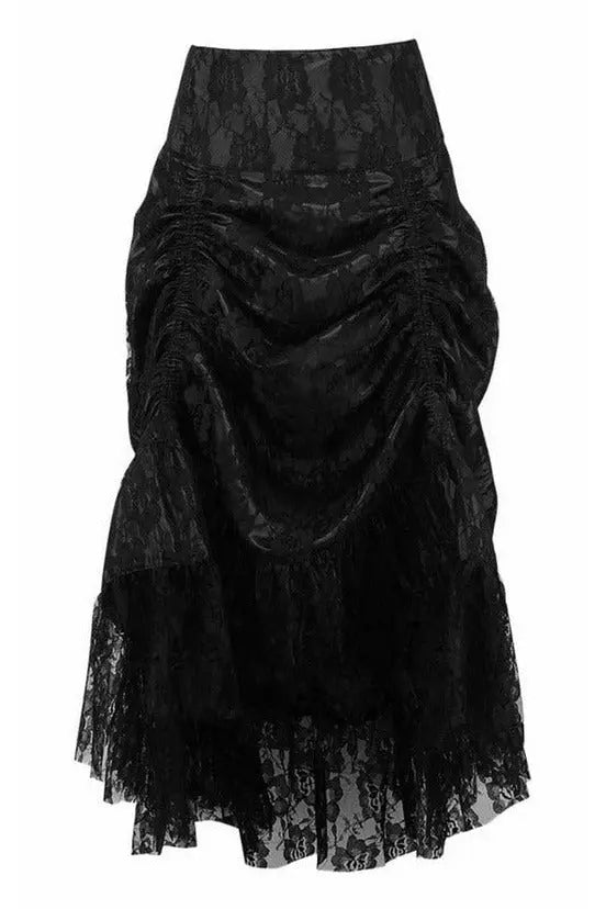 Lace Overlay Ruched Bustle Skirt Daisy Corsets