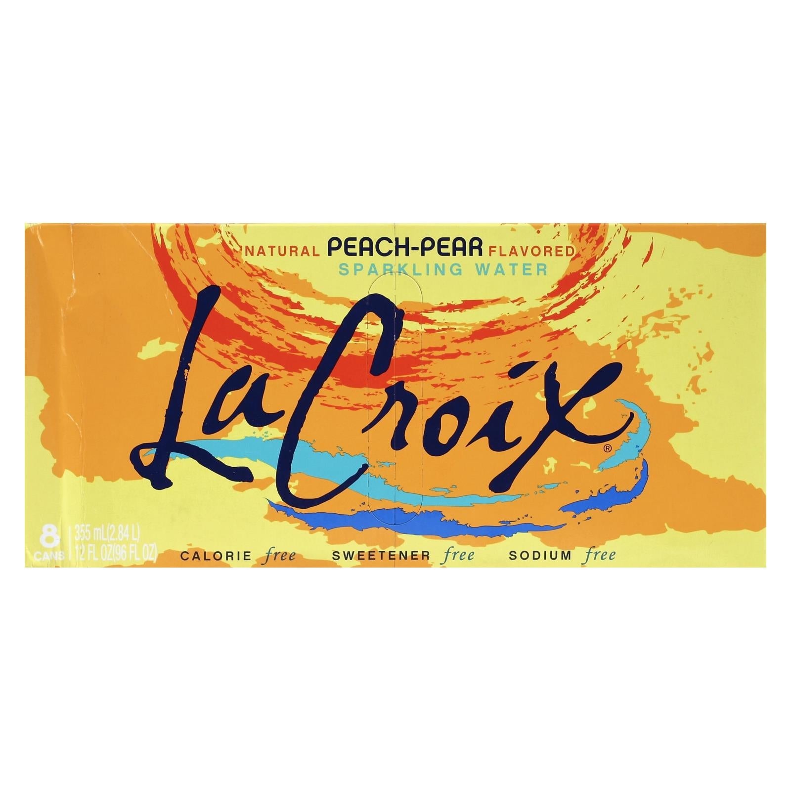 Lacroix Sparkling Water - Peach-pear - Case Of 3 - 8/12 Fl Oz. - GreatEagleInc