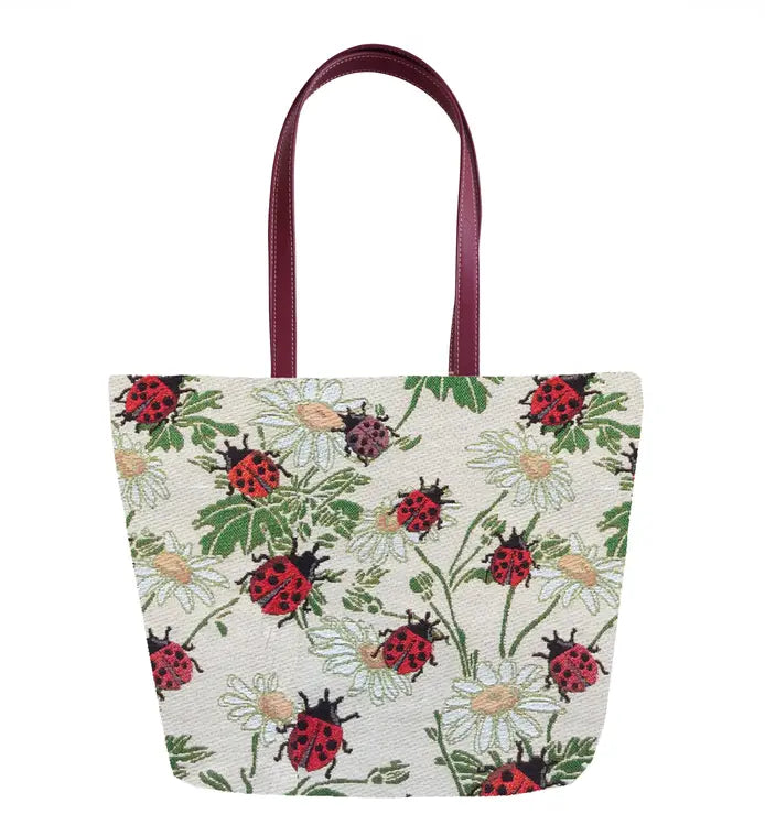 Ladybug Shoulder Bag Tote Handbag Signare USA