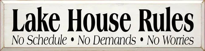 Lake House Rules Wood Sign Sawdust City