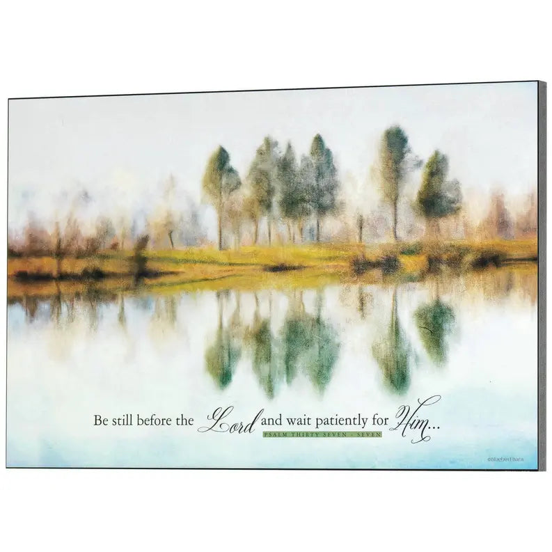 Lake Reflections Psalm 37:7 Wall Plaque Dicksons Inc