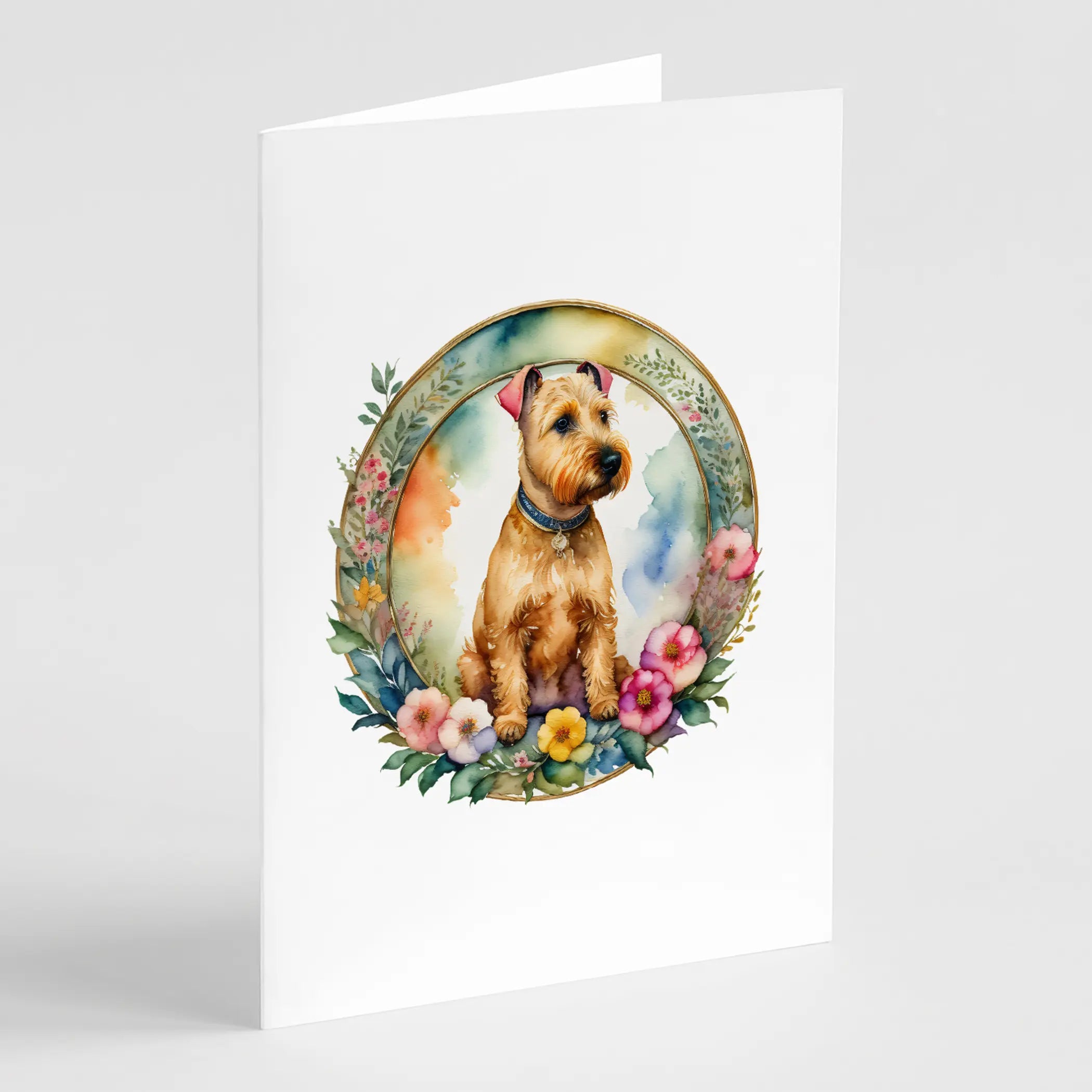 Lakeland Terrier and Flowers Greeting Cards Pack of 8 Caroline's Treasures