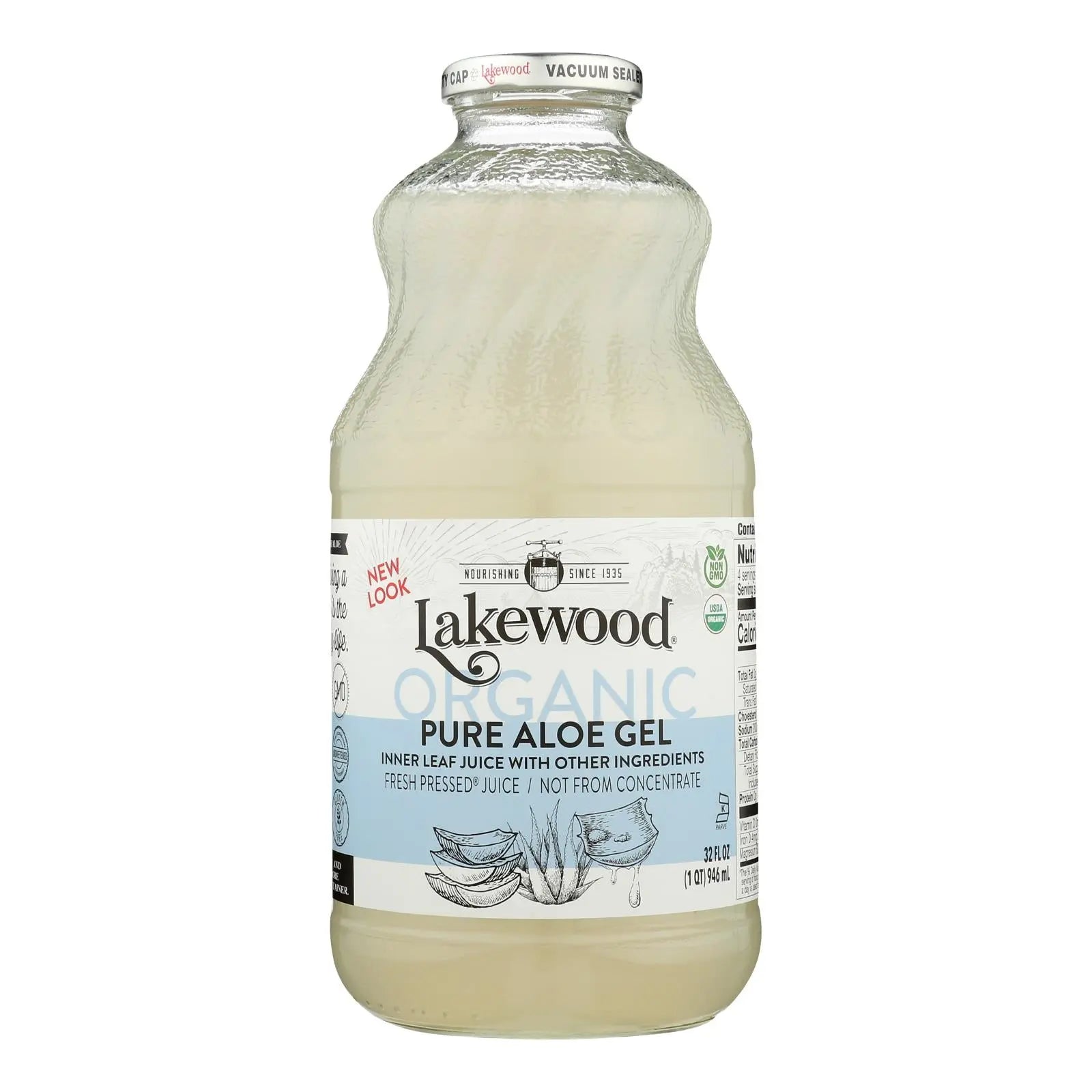 Lakewood Organic Aloe Vera Gel Juice - 32 Oz Lakewood