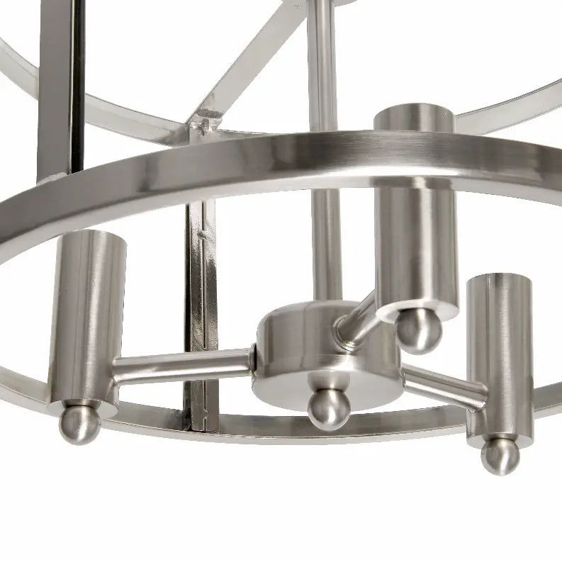 Lalia Home 3-Light 13" Industrial Farmhouse Glass and Metallic Accented Semi-flushmount All The Rages, Inc.