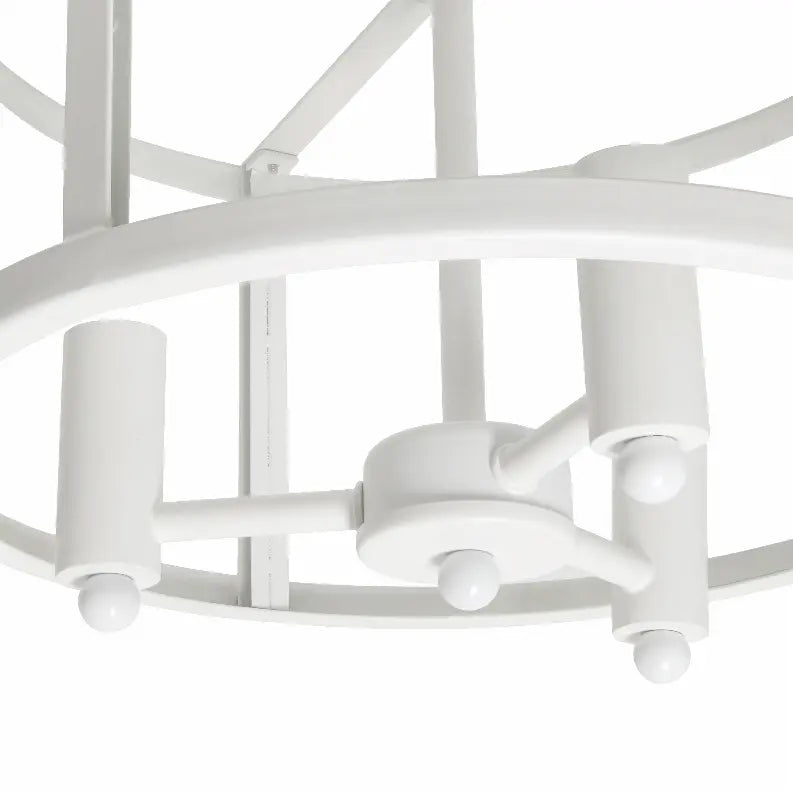 Lalia Home 3-Light 13" Industrial Farmhouse Glass and Metallic Accented Semi-flushmount All The Rages, Inc.