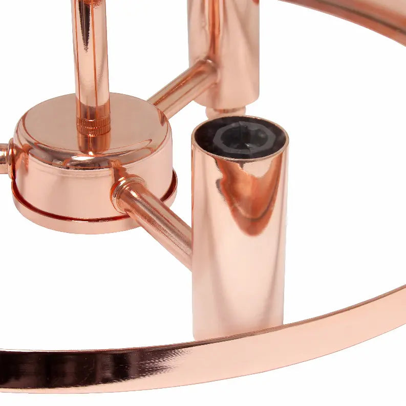 Lalia Home 3-Light 13" Industrial Farmhouse Glass and Metallic Accented Semi-flushmount All The Rages, Inc.
