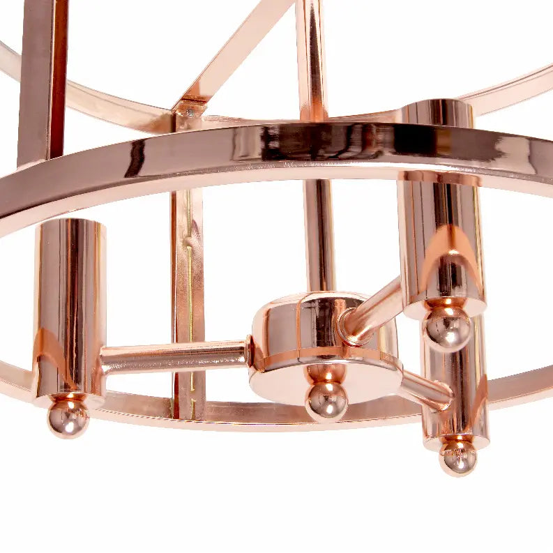 Lalia Home 3-Light 13" Industrial Farmhouse Glass and Metallic Accented Semi-flushmount All The Rages, Inc.