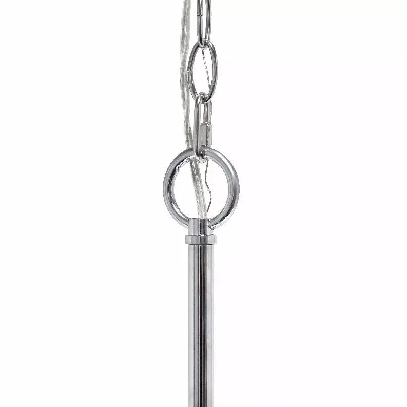 Lalia Home 3-Light 15" Classic Contemporary Clear Glass and Metal Hanging Pendant Chandelier All The Rages, Inc.