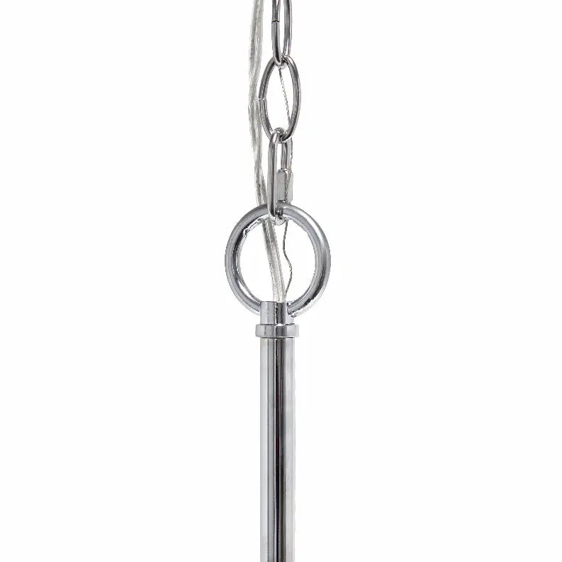 Lalia Home 3-Light 15" Classic Contemporary Clear Glass and Metal Hanging Pendant Chandelier All The Rages, Inc.