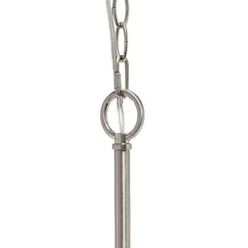 Lalia Home 3-Light 15" Classic Contemporary Clear Glass and Metal Hanging Pendant Chandelier All The Rages, Inc.