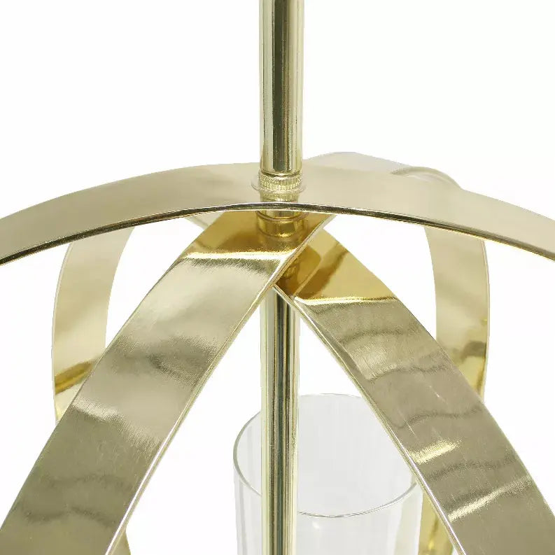 Lalia Home 3-Light 18" Adjustable Industrial Globe Hanging Metal and Clear Glass Ceiling Pendant All The Rages, Inc.