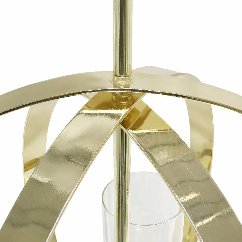 Lalia Home 3-Light 18" Adjustable Industrial Globe Hanging Metal and Clear Glass Ceiling Pendant All The Rages, Inc.