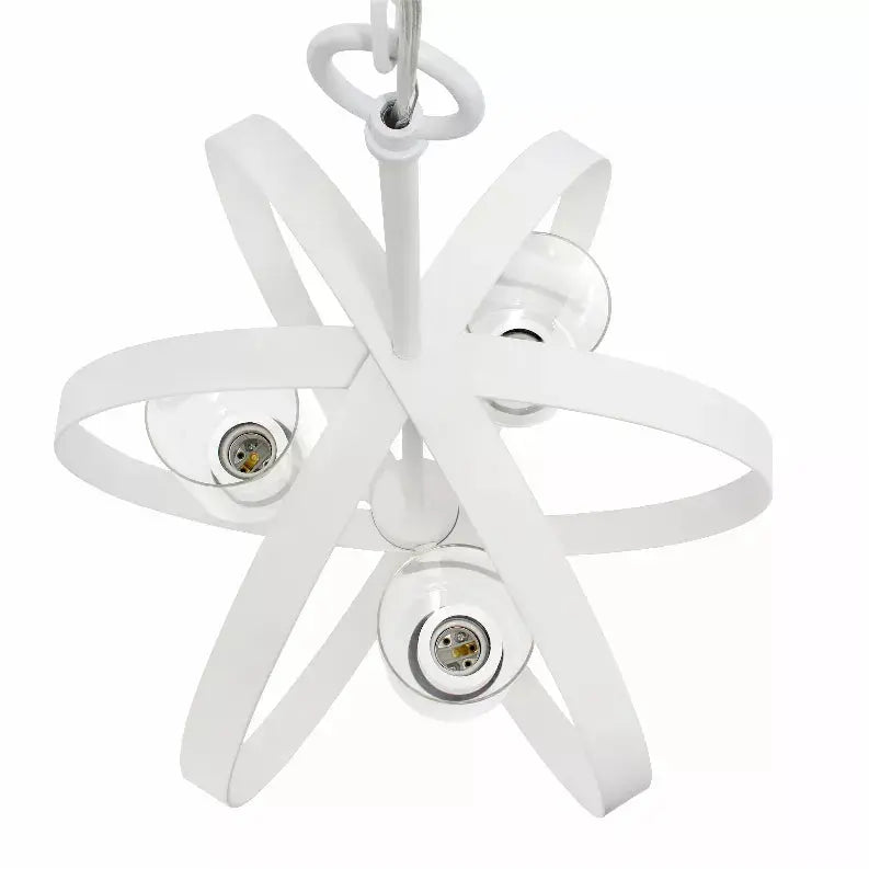 Lalia Home 3-Light 18" Adjustable Industrial Globe Hanging Metal and Clear Glass Ceiling Pendant All The Rages, Inc.