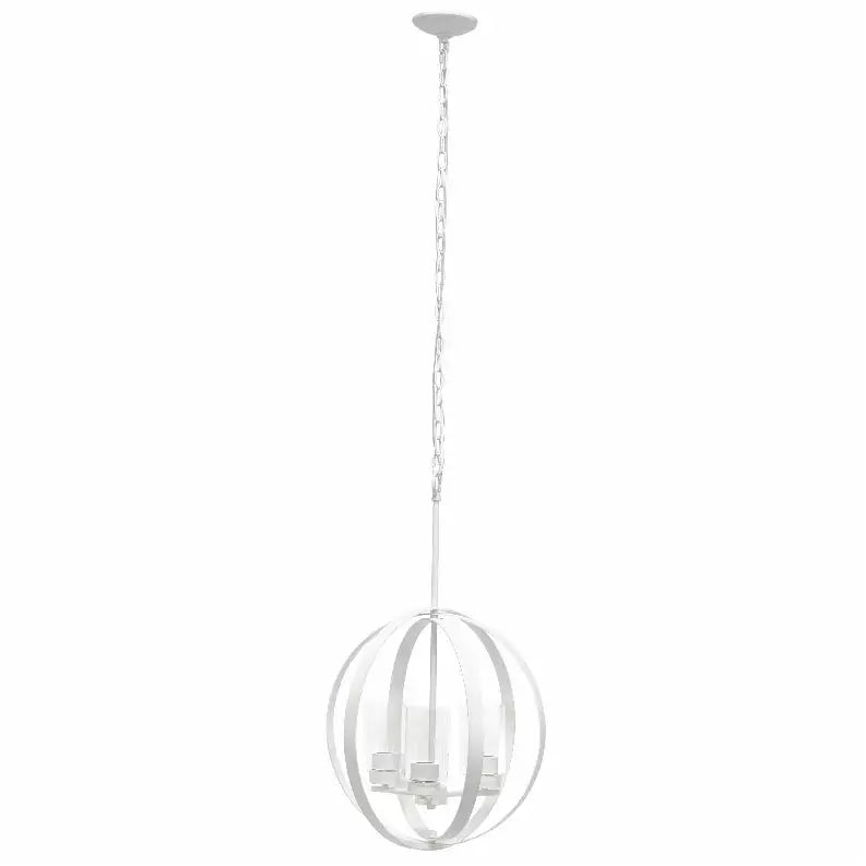 Lalia Home 3-Light 18" Adjustable Industrial Globe Hanging Metal and Clear Glass Ceiling Pendant All The Rages, Inc.