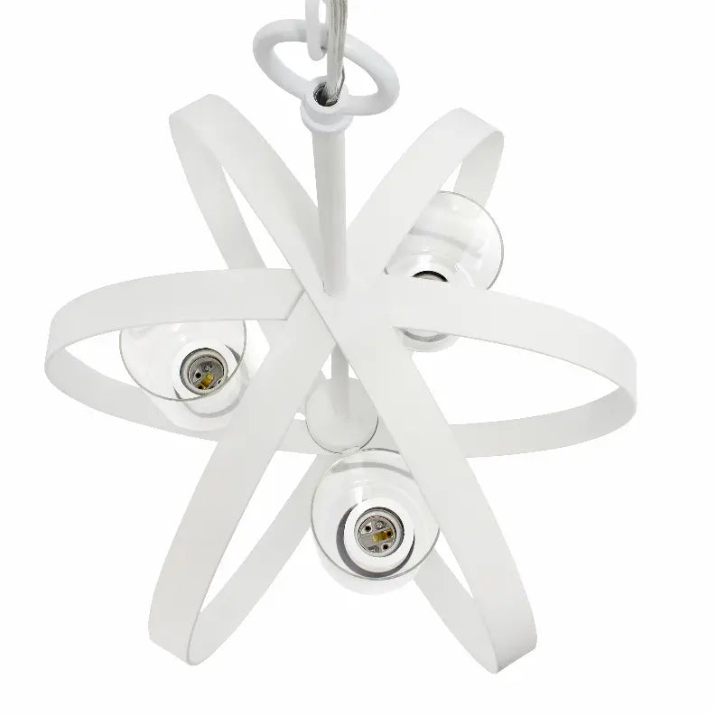 Lalia Home 3-Light 18" Adjustable Industrial Globe Hanging Metal and Clear Glass Ceiling Pendant All The Rages, Inc.