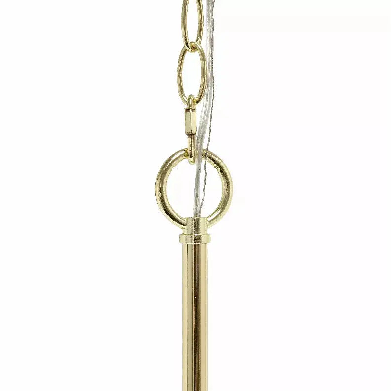 Lalia Home 5-Light 20.5" Classic Contemporary Clear Glass and Metal Hanging Pendant Chandelier All The Rages, Inc.