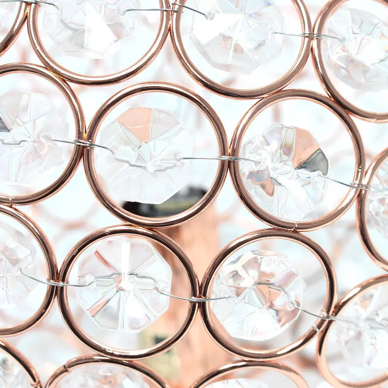 Lalia Home Elipse Medium Contemporary Metal Crystal Round Sphere Glamourous Orb Table Lamp All The Rages, Inc.