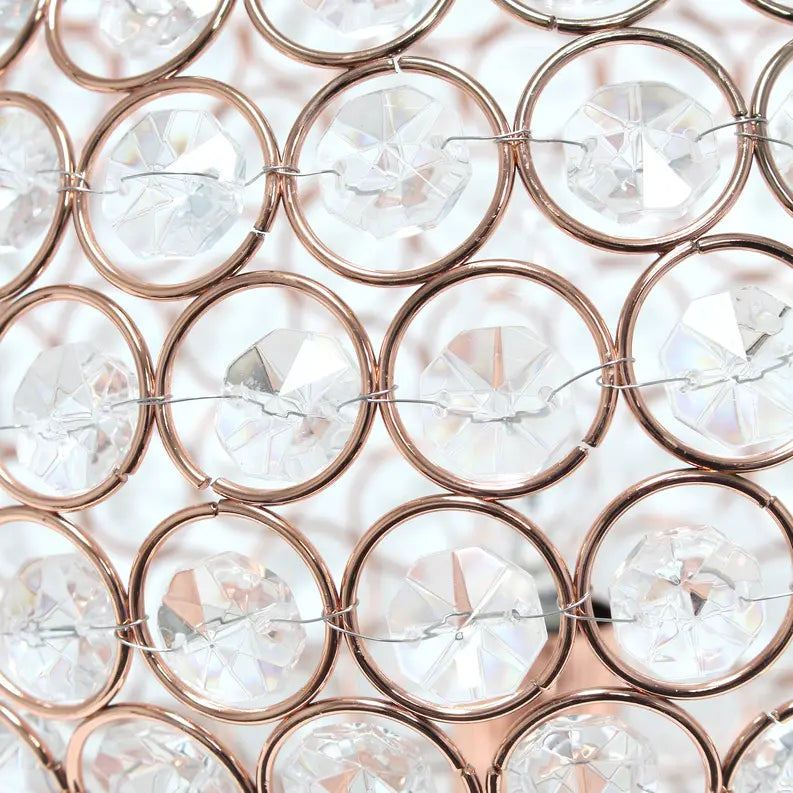 Lalia Home Elipse Medium Contemporary Metal Crystal Round Sphere Glamourous Orb Table Lamp All The Rages, Inc.
