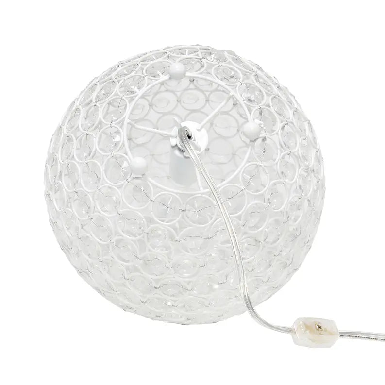 Lalia Home Elipse Medium Contemporary Metal Crystal Round Sphere Glamourous Orb Table Lamp All The Rages, Inc.