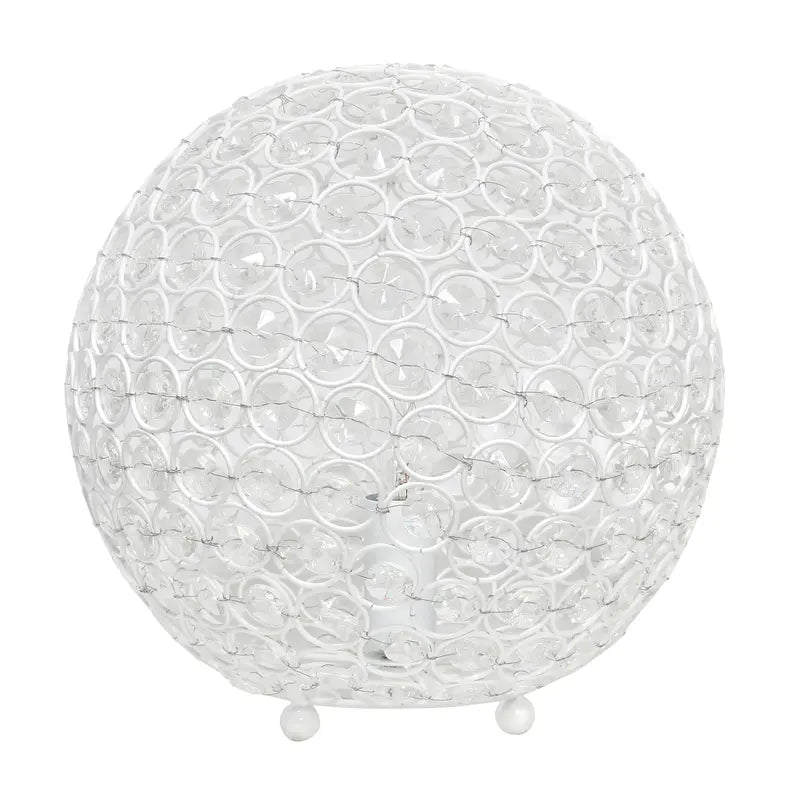 Lalia Home Elipse Medium Contemporary Metal Crystal Round Sphere Glamourous Orb Table Lamp All The Rages, Inc.
