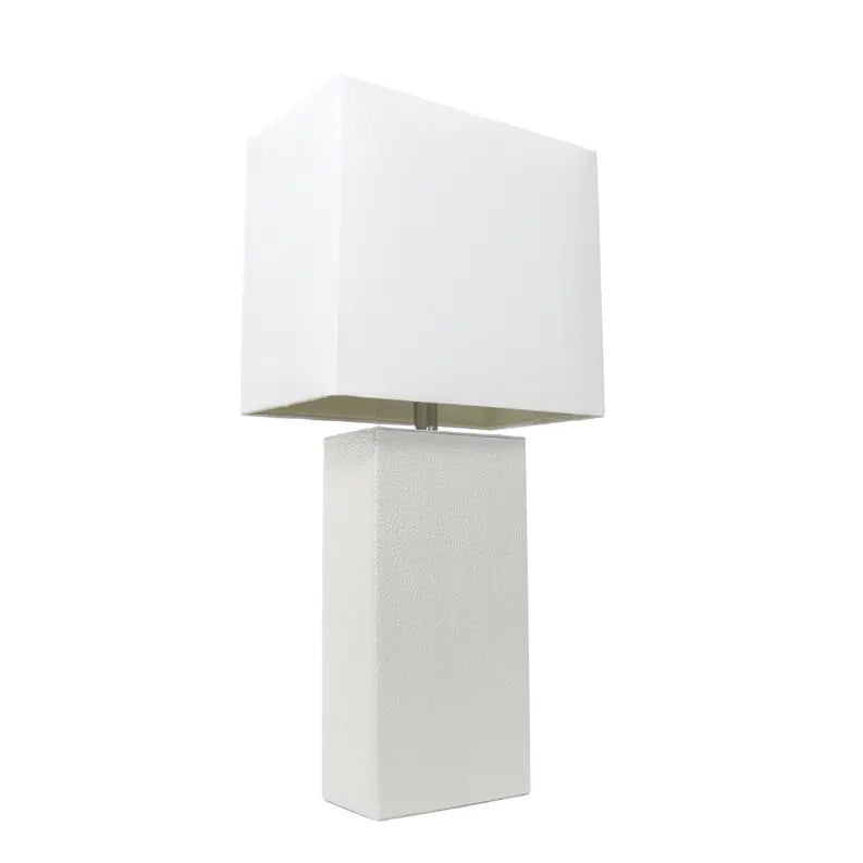 Lalia Home Lexington Leather Base Modern Home Decor Bedside Table Lamp All The Rages, Inc.