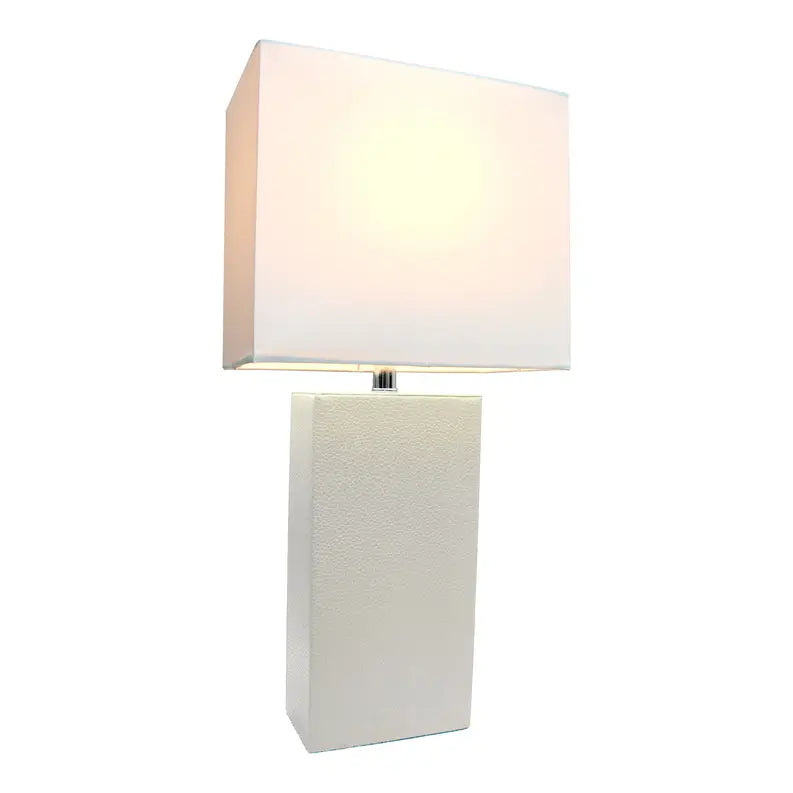 Lalia Home Lexington Leather Base Modern Home Decor Bedside Table Lamp All The Rages, Inc.