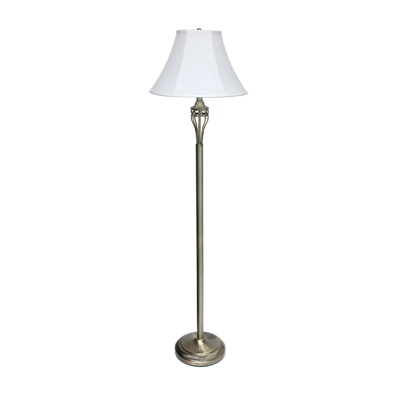 Lalia Home Perennial Roma Classic 3 Piece Metal Lamp Set (2 Table Lamps, 1 Floor Lamp) All The Rages, Inc.