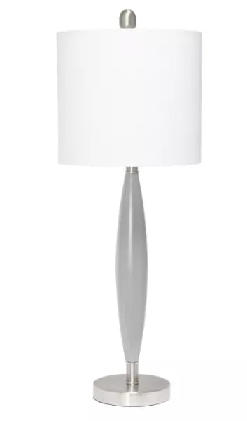Lalia Home Stylus Table Lamp with White Fabric Shade All The Rages, Inc.