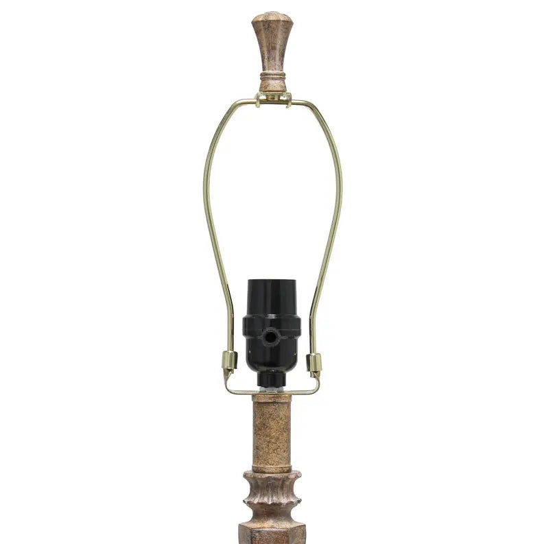 Lalia Home Tall Vintage Embellished Table Lamp with Ruffled Cream Shade for Living Room, Office, Entryway, Nightstand, Dining Room All the Rages